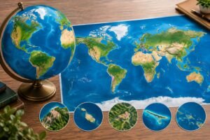 Mapa ilustrativo de pequeños países y microestados del mundo.